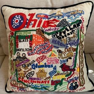 Ohio Catstudio embroidered pillow